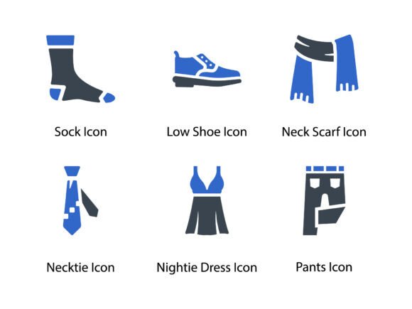 Clothes Fashion Icon Set 3: Perfect for Modern Blog Graphics
