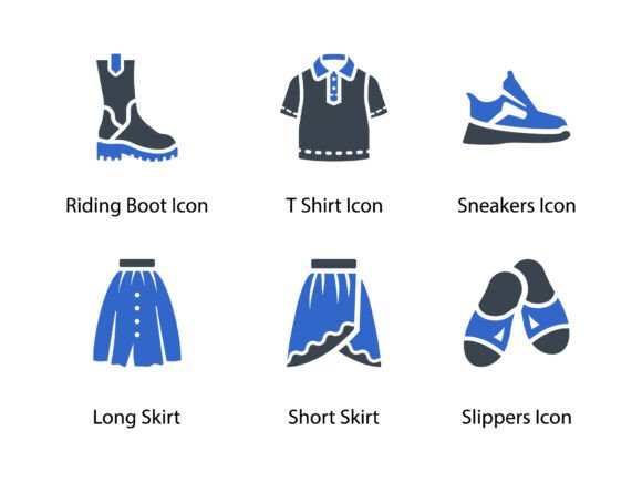 Clothes Fashion Icon Set 4: A Stylish Graphics Choice