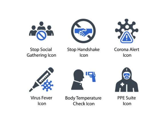 Corona Virus Icon Set 7: A Versatile Graphics Solution