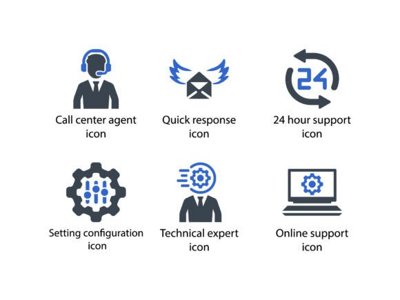 Customer Support Icon Set 6: A Versatile Graphics Tool
