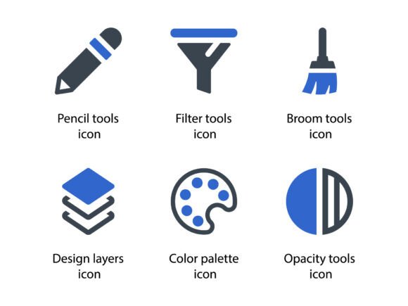 Design Tools Icon Set 1: A Versatile Graphics Kit for Local Brands