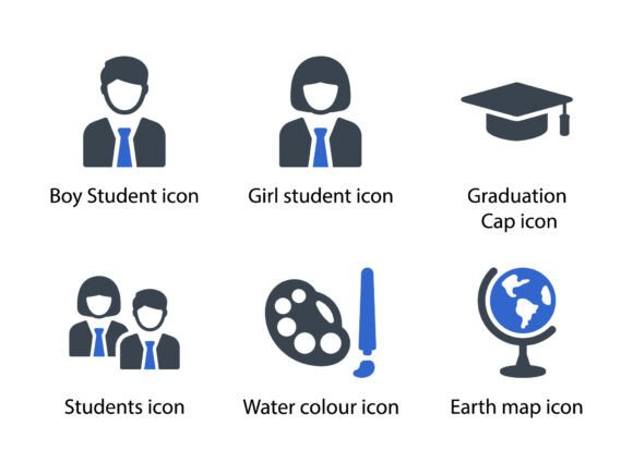 Education Icon Set 1: A Versatile Graphics Tool for Designers