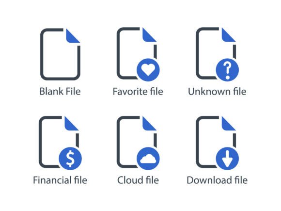 Files Icon Set 1: A Versatile Graphic for Local Business Branding