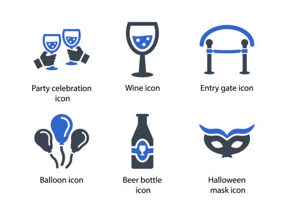 Party Celebration Icon Set 1: A Versatile Graphics Choice