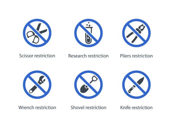 Restriction Icon Set 4: A Versatile Graphics and Icons Asset