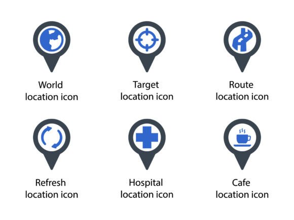 Reviewing Location Pin Icon Set 1 for Design Projects