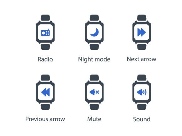 Smart Watch Icon Set 10: A Versatile Graphics and Icons Pack