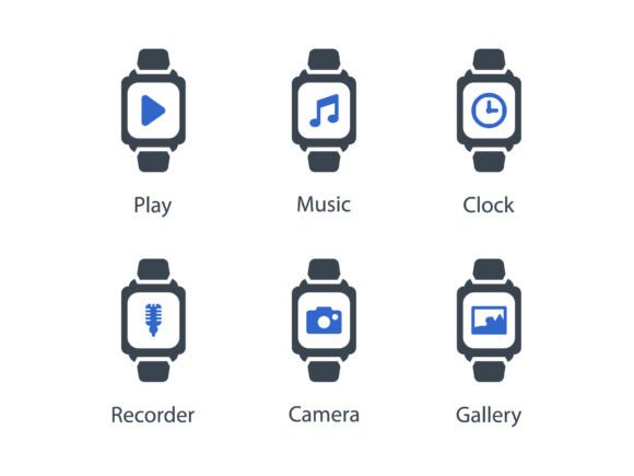 Smart Watch Icon Set 5: A Perfect Fit for Modern Branding