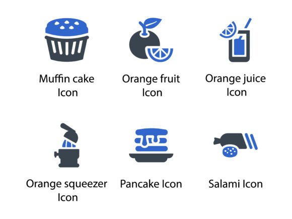 This Breakfast Icon Set is a Crafter's Graphic Treasure